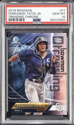 2018 BOWMAN TRENDING CHROME #FT FERNANDO TATIS JR. PSA 10 - Image 1 of 2