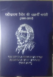 India 2011-H 150th Birth Anniversary Tagore Unc Coin Set Of Rs 150 MDF Box Pack - Picture 1 of 5