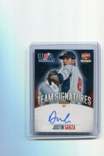 2014 USA Baseball Collegiate National Team Signatures Justin Garza Auto 4/399
