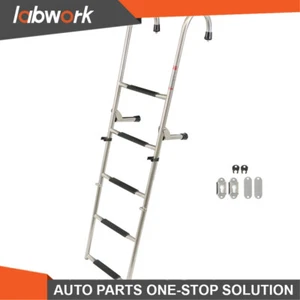 Labwork（2 Step+3 Step）Stainless Steel Folding Ladder Telescoping 400 lb. Limit - Picture 1 of 12