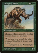 Magic MTG Tradingcard Tempest 1997 Charging Rhino