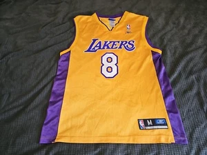 KOBE BRYANT #8 Vintage Reebok Los Angeles Lakers Mesh Home Jersey SZ Medium  - Picture 1 of 10