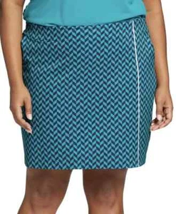 Lady Hagen Women's 17" Wrap Skort Herringbone Turquoise-Size 2 RGLP $65 - Picture 1 of 4