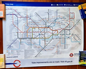 May 2014 London Underground Map Quad Royal Poster Tube Map - Picture 1 of 12