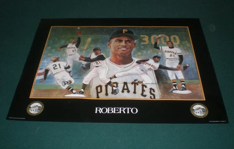 PITTSBURGH PIRATES ROBERTO CLEMENTE 1993  IRON CITY BEER  POSTER Cover
