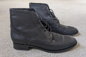 Womens Clarks Netley Freya Hotsell Black Lace Up Ankle Boots Size 7D EU 41 - Picture 1 of 10