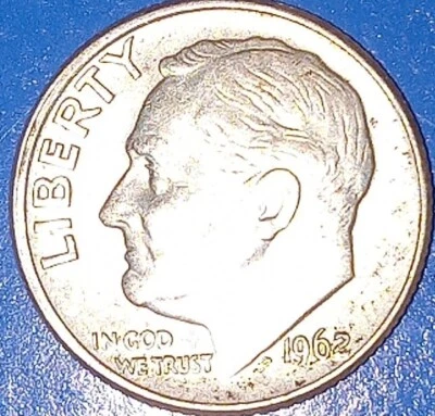 1962 Roosevelt Dime mint error D over S mint mark - Image 1 of 2