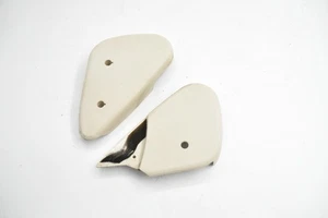 SEAT HINGE TRIM END JAGUAR XK8 INNER OUTER COVER RIGHT DRIVERS SEAT IVORY - Picture 1 of 10