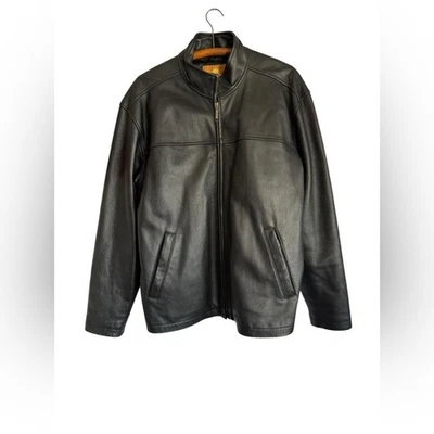 The Territory Ahead men's Size‎ L black  leather insulated jacket. - Image 1 of 4