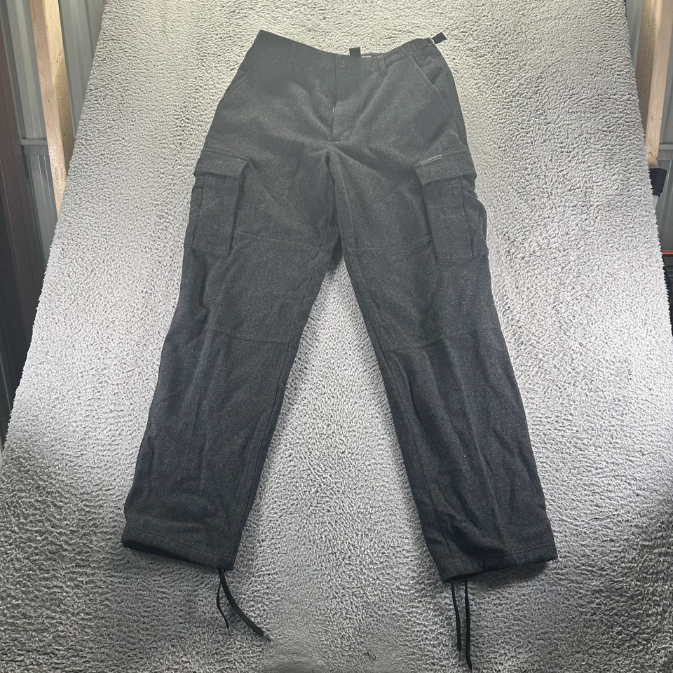 Pantalón DKNY de Colección para Hombres 33x34 Negro Lana Carga Ropa de Trabajo Utilidad Viaje al Aire Libre Foto 1 de 4