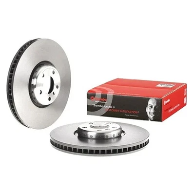 For BMW X6 10-11 UV Coated Series Plain Vented Front Driver Side Brake Rotor - Imagem 1 de 4