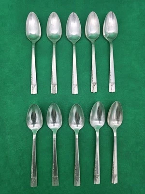 Clearance! Oneida Nobility Plate Caprice Pattern Silver Plate Tea 10 Spoons  - Image 1 of 4