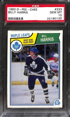 1983 O-PEE-CHEE #333 BILLY HARRIS PSA 10 GEM-MT 22180120  - Image 1 of 3