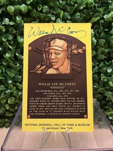 Willie McCovey Signed HOF Plaque Postcard NY Giants Autograph JSA Authenticated  - Picture 1 of 4