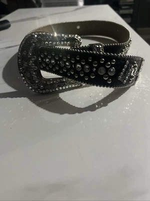 Cinturón corona BB Simon plata realeza transparente cristal de Swarovski metálico XL Foto 1 de 4