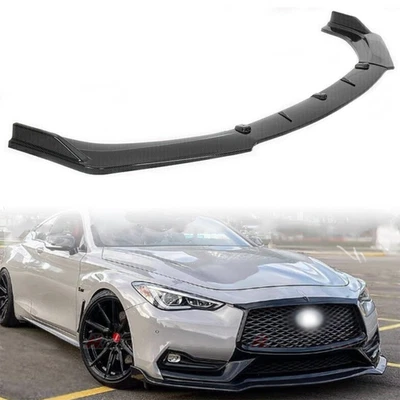 Kit corpo labial parachoque dianteiro estilo carbono spoiler divisor para Infiniti Q60 Q70  - Imagem 1 de 4