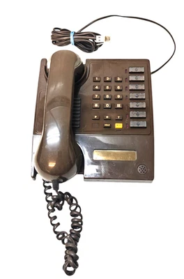 BT TX55A Telephone Brown Vintage 1980's Home Office Phone British Telecom Prop - Image 1 of 4
