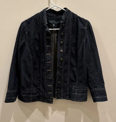 Ralph Lauren куртка женщин средний джинсовой ткани на пуговицах мандарин воротник Jean пальто - Изображение 1 из 4