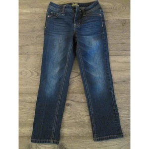 Denim Blue Jeans Kids Girls Size 8 Justice Clothes Clothing Slim Dark Wash - Picture 1 of 10