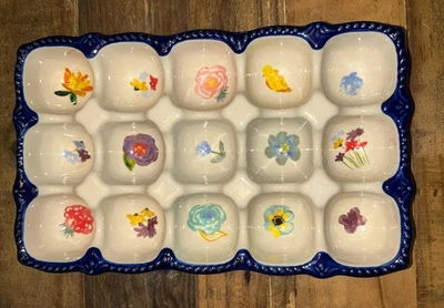 Bandeja porta huevos de gres Celia The Pioneer Woman núcleo de granja de campo Foto 1 de 2