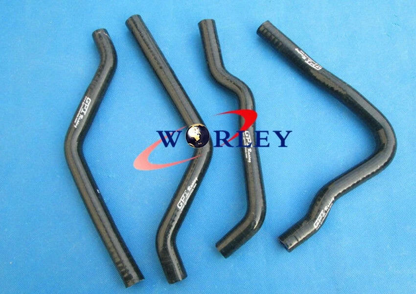 Manguera de radiador de silicona NJ para Kawasaki KX125 KX 125 1990-1993 90 91 92 93 NEGRO Foto 1 de 1