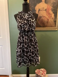 Ladies Womans Merona XS Black & White mini dress Professional Work TA-CL0019 - Picture 1 of 6