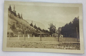Postcard Tennis Court Craig Lodge (Defunct) Lillooet BC White Border RPPC H5 - Bild 1 von 2