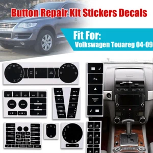 8 Set Button Repair Decal Trim Sticker For VW Volkswagen Touareg 2004–2009 - Picture 1 of 12