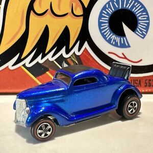 1969 Redline Hot Wheels Classic '36 Ford Coupe Deep Blue Dripping Wet MINT