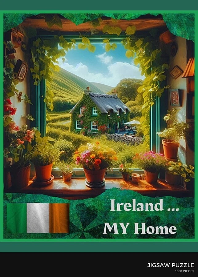 Ireland MY Home: Tribute to Ireland 1000 Pieces Puzzle 20x28 St. Patrick's Day - Image 1 of 4