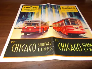 1933 Chicago / Century of Progress Surface Lines Reiseprospekt / schöner Einband - Bild 1 von 4