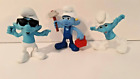 Three Smurfs  McDonald's Happy Meal Toys Handy Clumsy Smooth 2013