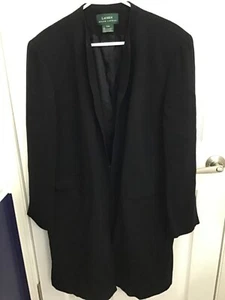 Lauren Ralph Lauren Damen schwarz L/S Karrierejacke Mantel 22W - Bild 1 von 5