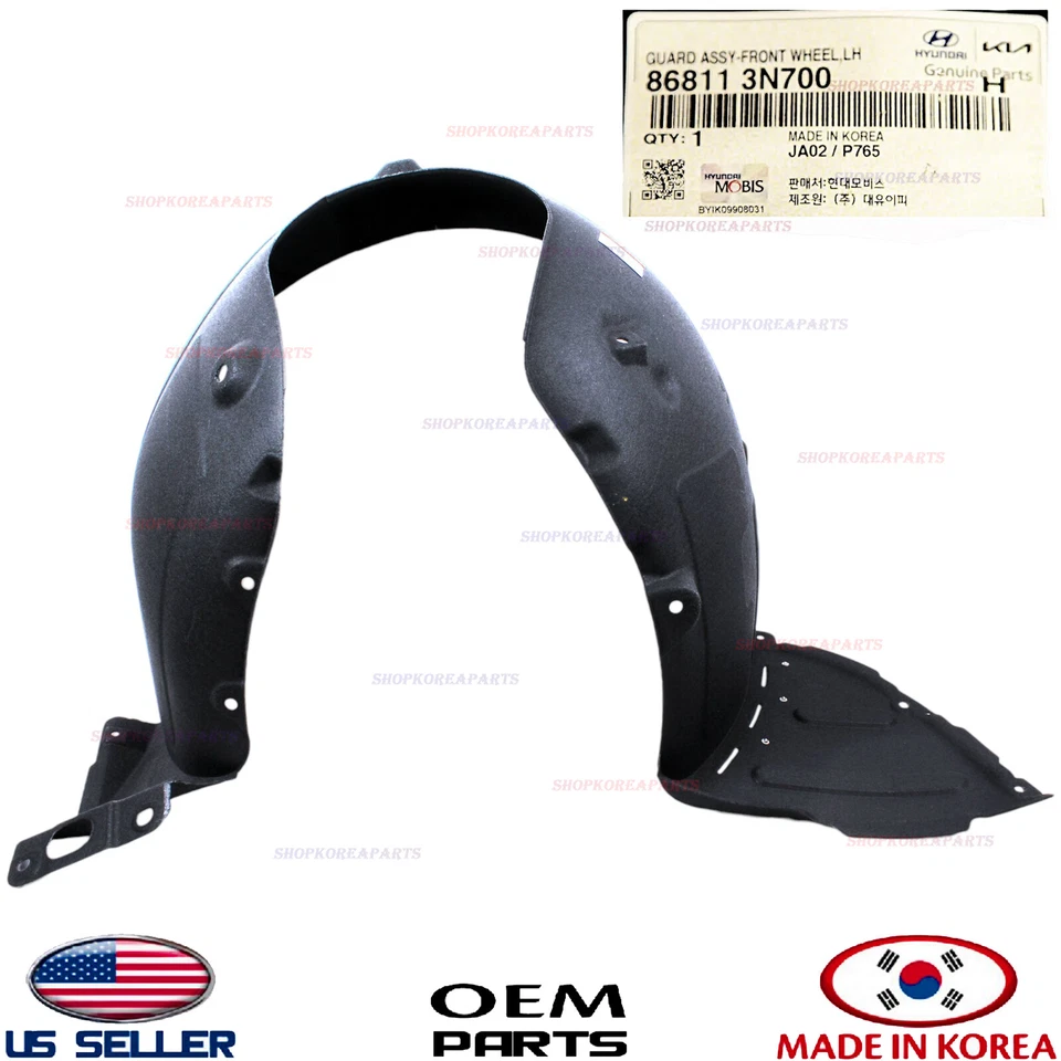 Forro de guardabarros delantero izquierdo genuino OEM lado del conductor Hyundai Equus 2014-2016 Foto 1 de 3