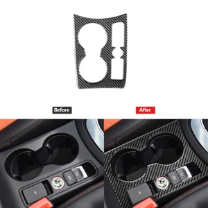 Carbon Fiber Watercup Holder Panel Decorative Cover Trim For Audi Q3 2013-2018 - Picture 1 of 12