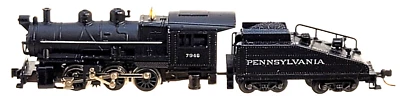 N Minitrix 2018 0-6-0 PRR Loco & Slope Bk Tender#7946 missing step(Tested) knuc - Image 1 of 4