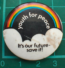 Vintage Political Protest CND Pin Badge Anti Nuclear Youth for Peace