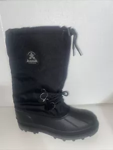 Neu Kamik K2 Winter Schneestiefel Größe 12 schwarz wasserdicht isoliert abnehmbar trocken - Bild 1 von 11