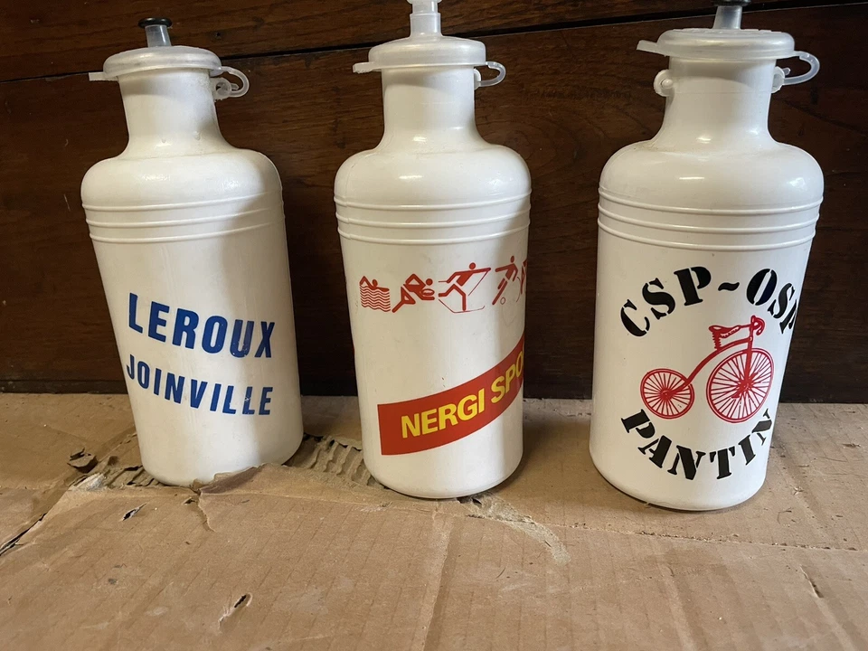 Bidon Gourde ancien vélo cycles TOUR DE FRANCE, vintage Grand-bi LEROUX - Photo 1/2