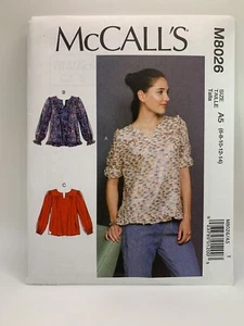 McCall's M8026 Pattern Misses Blouse with Yoke Ruffles Size 6-14 New Uncut - Picture 1 of 2