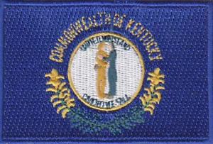 Parches bordados bandera del estado de Kentucky de EE. UU. 3"" x 2"" hierro - Imagen 1 de 1