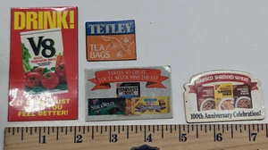 Calamite frigorifero vintage Nabisco v8 succo vegetale Tetley fico newton - Foto 1 di 5