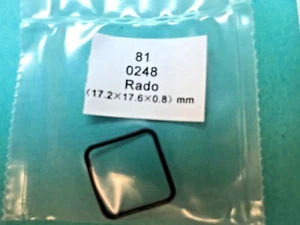 JUNTA DE CRISTAL RADO FÁBRICA PARA pieza # 81.0248 17.2x17.6x0.8mm cuadrado pequeño - Imagen 1 de 2