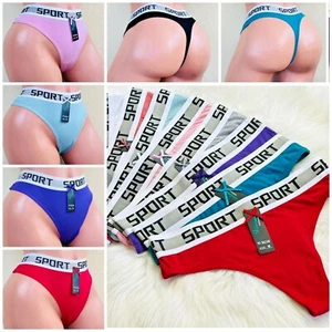 3/6/12 Thongs Tangas Sport G-string Panties Undies cotton underwear Lot 126 S-XL - Picture 1 of 12