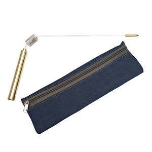 Auramètre Instrument de radiesthésie Métal Laiton Guérison Argent Tiges Aurométro Varillas - Photo 1 sur 5