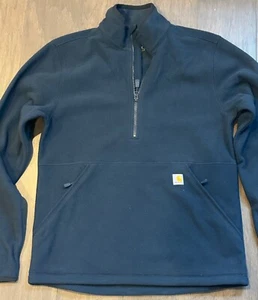 Carhartt Men's Textured 1/2-Zip Fleece Jacket Small Various Colors Relaxed Fit - Picture 1 of 10