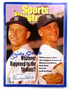 Mickey Mantle Signed Autograph Magazine Sports Illustrated 1991 Yankees JSA LOA - Picture 1 of 4