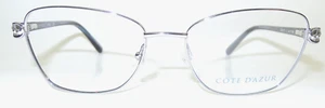 COTE D'AZUR CDA 298 C3 SILVER METAL / RHINESTONES EYEGLASS FRAME 135 53 - 17 - Picture 1 of 5