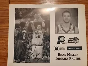 Brad Miller foto originale squadra emessa Indiana Pacers promo 8x10 - Foto 1 di 1