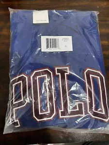 Polo Ralph Lauren Mens Pullover Hoodie Blue/red Long Sleeve Hooded Sweatshirt - Picture 1 of 5
